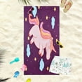 thumbnail image 5 of Fantasy Unicorn Beach Towel for Kids Girls Women, Thin Lightweight Soft Sand Free Microfiber&nbsp;Cute Beach Bath Shower Swimming Pool Towels 27X60 Inch, 5 of 7