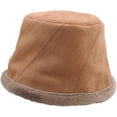 thumbnail image 6 of CoCopeaunts Reversible Bucket Hats Suede Fisherman Hat Double-Sided Wear Thickened Plush Brim Basin Hat Women Outdoor Keep Warm, 6 of 8
