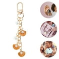 thumbnail image 3 of Unique Bargains 1 Pc Stylish Shell Pearl Handbag Charm Bag Accessories 4.13″ Orange, 3 of 5