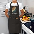 thumbnail image 4 of Stylish Black Bib Apron 2 Pack with Adjustable Straps & 2 Pockets Featuring Earthy Swirl Pattern Egg Design - Perfect for Cooking & Chef Use for Men & Women, 4 of 6
