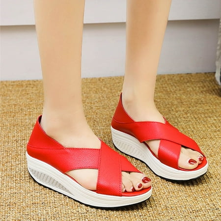 

Medcursor Fashion Women Summer Sandals Peep Toe Thick Bottom Comfortable Sports Shoes