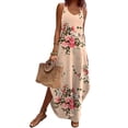 thumbnail image 1 of Vestido Zeagoo Summer para mujer con estampado floral bohemio de playa, 1 of 5