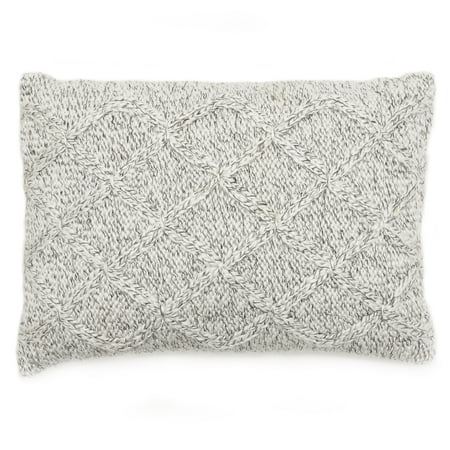 MoDRN Scandinavian Honeycomb Weave Decorative Throw Pillow, 14" x 20"