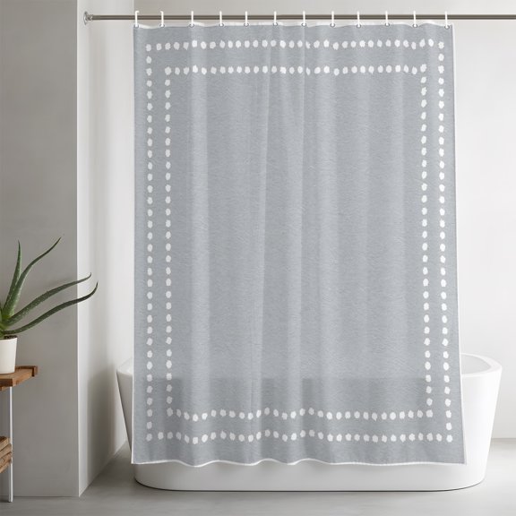 Shower Curtains for Bathroom-36"x72",Grey Solid Color Waterproof Bath Curtain Grommet Shower Curtain Set with Hooks,