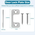 thumbnail image 2 of Pack Door Lock Plates - Adjustable Strike Plate - Large Hole Strike Plate for Door Lock, Electronic Locks, Home Security and Rental Strike Plate, 2 of 5