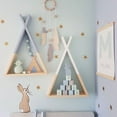 thumbnail image 1 of Lubelski Wall Mounted Wooden Triangle Shelf, 1 of 7