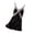 #608-Black, variant on Women's Solid Lingerie Nightgown, Casual Fashion Homewear Sleepwear Camisole Pajama Dress for Lounge and Sleep