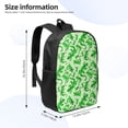 thumbnail image 3 of Goofa Green Lizard Pattern 17in Student Backpack - School, Travel, Work Bookbag -Laptop Backpack,Water Resistant College School Computer Bag, 3 of 6