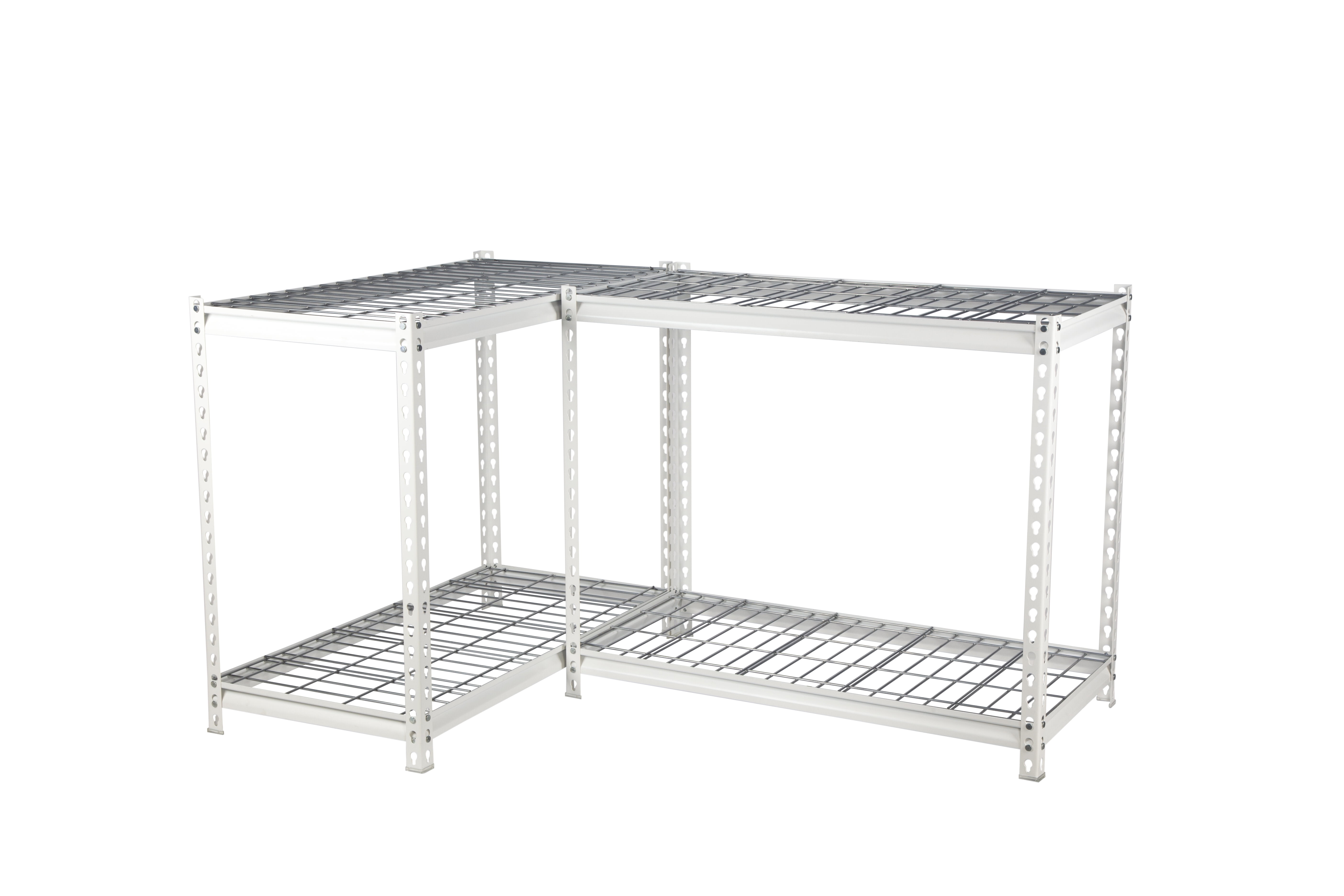 Pachira 30"W x 12"D x 60"H 4-Shelf Steel Shelving, White