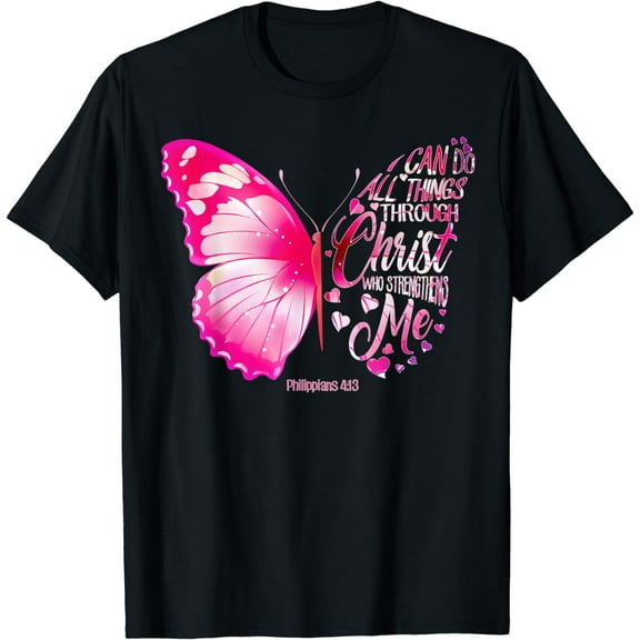 Christian Cross Bible Verse Quote T-Shirt