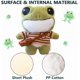 thumbnail image 3 of Muñeco de peluche de rana de peluche de 11.8 pulgadas, almohada de peluche de rana verde súper linda con ropa de suéter y mochila, juguete de peluche de rana de pie para regalo para niños, decoración JFHHH pequeña, 3 of 5