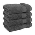 thumbnail image 5 of Cotton Paradise 100% Cotton 4 Piece Washcloths, Soft Absorbent Small Hand Face Towels Wash Rags for Body, Gray, 5 of 6