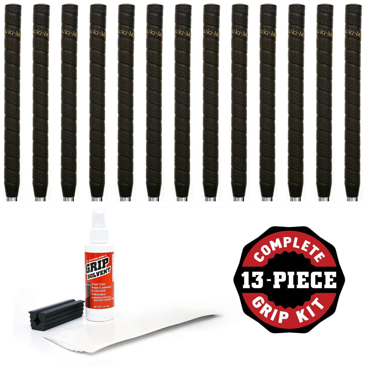 TackiMac Unified Wrap Non Taper 13 piece Golf Grip Kit (with tape