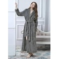 thumbnail image 3 of Bata larga para mujer, bata de baño de felpa suave y cálida, ropa de dormir para mujer, pijama, camisón, 3 of 5