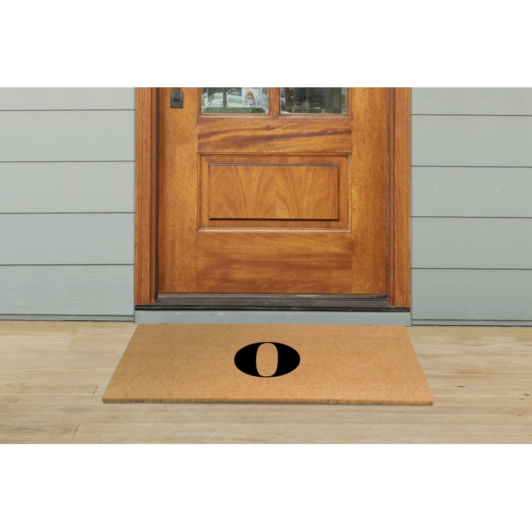 A1hc 100% Pure Rubber Monogrammed Front Door Mat 24 x39 Doormat, Indoor/ Outdoor Use - K