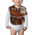 thumbnail image 6 of Hirioo Log Cabin Inside for Baby Waterproof Pocket Bib Adjustable Closed for Babies Toddlers with Large Pocket 6-24Months, 6 of 8