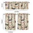 thumbnail image 6 of Dog Print Kitchen Curtains 36 Inch Short - 3 Panel Set, Cute Puppy & Floral Design, Rod Pocket Pet Lover Curtains 100% Polyester, Paw & Bone Pattern for Kitchen, Living Room, Bedroom, Easy Wash, 6 of 6