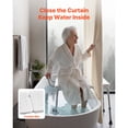 thumbnail image 3 of KFFKFF Banc de Transfert pour Baignoire, Capacité de 400 Lb, Chaise de Douche Robuste avec Accoudoirs, Dossier et Fente pour Rideau, Banc de Douche à Hauteur Réglable Siège de Bain pour Adultes, 3 of 9