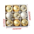 thumbnail image 2 of AYktou 9 Pcs Christmas Balls Set, 3.2 Inch Painted Snowflake Christmas Tree Decor Hanging Ball Combinations Ornaments for Winter Christmas Tree Ambiance Embellishes Wedding Birthday Scene Matching, 2 of 6
