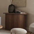 thumbnail image 5 of Jofran Auden Oval Mid-Century Modern Fluted Pedestal Base Sofa Console Table, 5 of 10