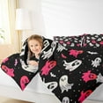 thumbnail image 4 of Manfei Teens Horror Ghost Full Size Comforter Sets, Happy Halloween Bedding Comforter Set, Gothic Cartoon Theme Reversible Bedding Sets, Ultra Soft Home Decor, 3pcs, 4 of 8
