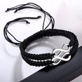 thumbnail image 5 of 2PC/Set Stainless Steel 8 Infinity Couple Bracelet Braided Leather Rope Bracelet Wrist Adjustable Chain for Lover Friendship, 5 of 5