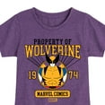 thumbnail image 3 of Marvel Wolverine - Property Of - Toddler and Youth Girls Fitted Short Sleeve Graphic T-Shirt, 3 of 5