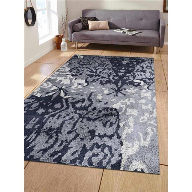 Rugsotic Carpets USNS3301K1431A1 3 x 5 ft. Hand Knotted Silk Abstract Area Rug - Gray White