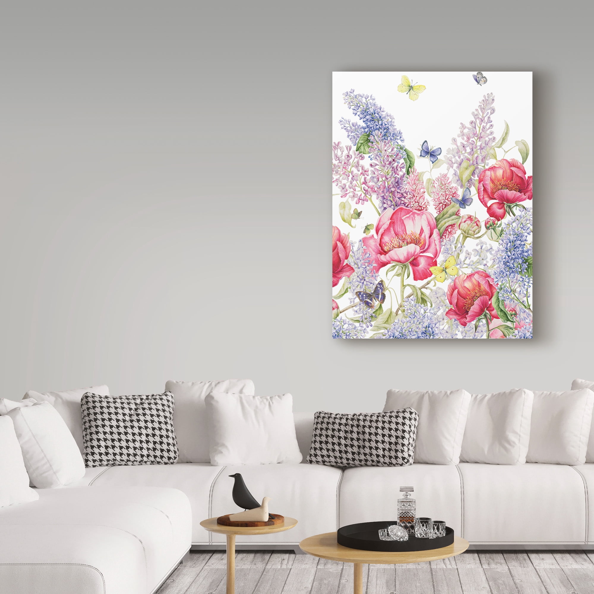Trademark Fine Art 'Paeonia and Syringa' Canvas Art by Janneke Brinkman-Salentijn