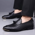 thumbnail image 3 of Full Woven Tassel Slip-On Loafer Formal Dress Shoes, 3 of 6