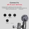 thumbnail image 4 of Micrófonos Lavalier Inalámbricos para , Android, Cámara, Micrófono USB-C, Mini Micrófono con Reducción de Ruido, 4 of 5