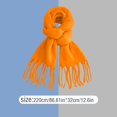 thumbnail image 2 of Splozh Womens Warm Winter Scarves Women's Long Plaid Blanket Scarf Thick Winter and Autumn Warm Scarf Plaid Scarf Wrap Shawl Women's Gift Orange,One Size, 2 of 5