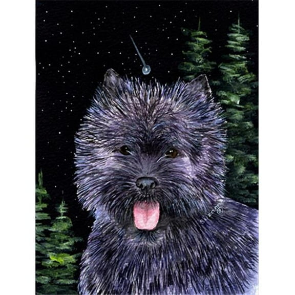 Starry Night Cairn Terrier Flag - Garden Size, 11 x 15 in.