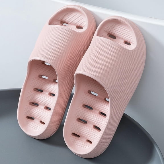 Xucatan Women's Perforated EVA Shower Slippers, Quick Dry Bathroom Sandals with Non Slip Textured Sole, Anti Odor Washable Lightweight Home Shoes, Breathable Drain Holes Design for Indoor Gift