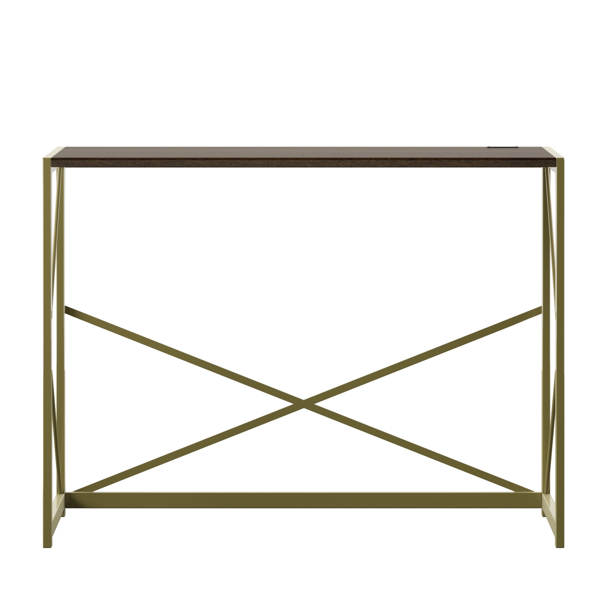 Twin Star Home Writing Desk with USB Charging Ports