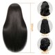 thumbnail image 5 of Cabeza de maniquí con cabello de 71 cm (28 pulgadas), resistente al calor y a prueba de enredos, ideal para trenzar y peinar, con pinza, color negro., 5 of 5