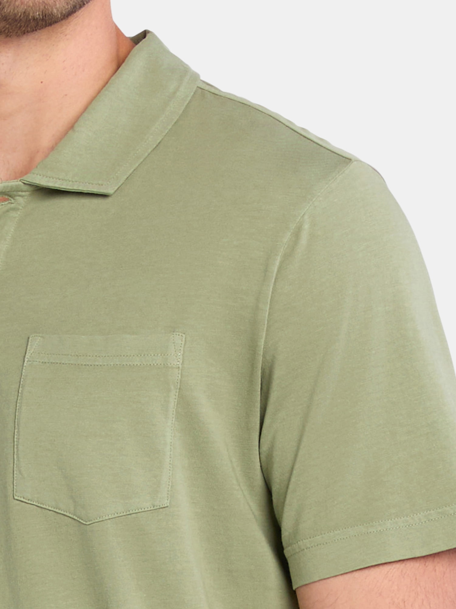 George Men's and Big Men's Sunwashed Cotton Polo Shirt with Short Sleeves, Sizes S-3XL