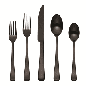 Oneida Harding 20-Piece Black Satin Stainless Steel Flatware Set