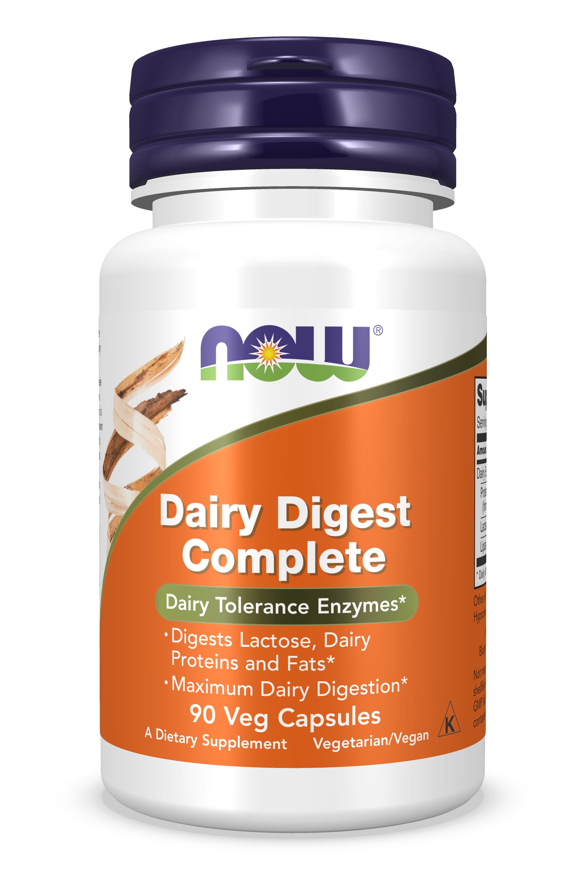 NOW Supplements, Dairy Digest Complete, Digests Lactose, Dairy Proteins ...