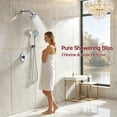 thumbnail image 2 of SUMERAIN Wall Mounted Rainfall Shower System, Chrome Shower Faucet Set with Handheld Filtered Shower Head, Valve Included, 2 of 12