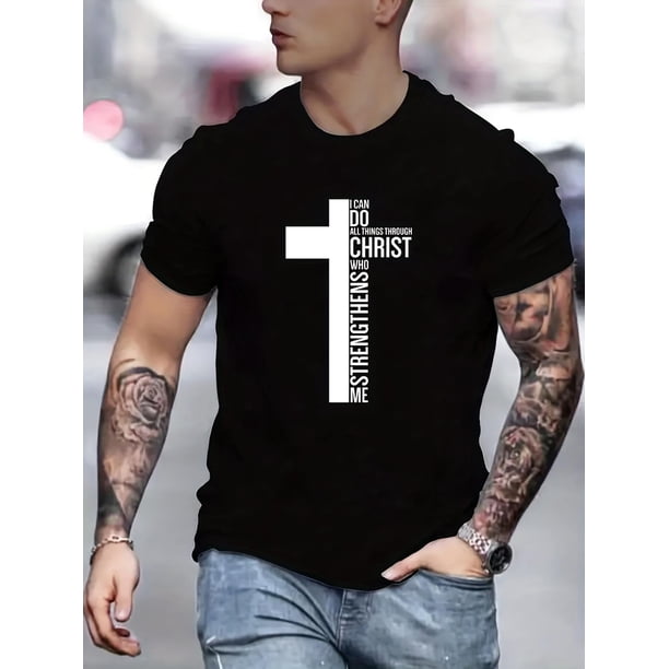 Playera Para Hombre - Ilustracion Falso Con Patron T-shirtFashion Casual Sports Street Party Night Club Elegant Celebrity Same Style Exclusive Men's Round Neck T-shirt Tee For Adult, Men, Women, Tee