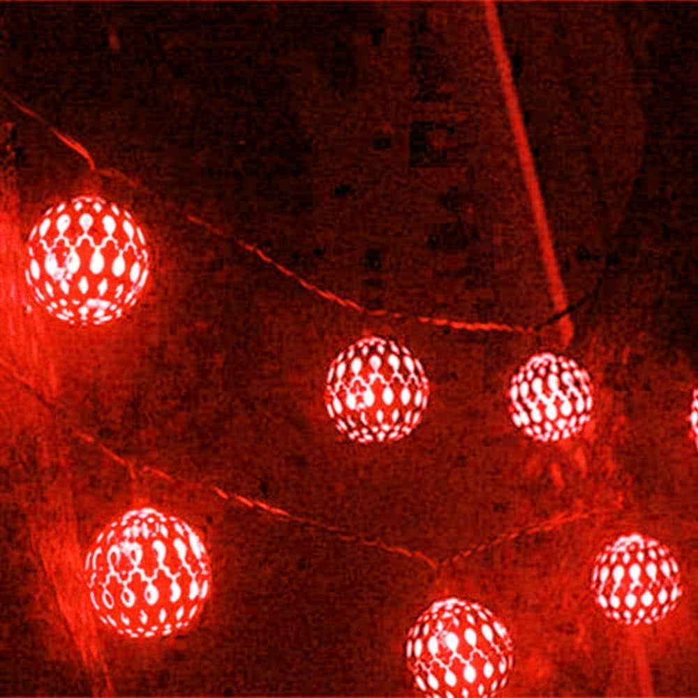 Metal Ball String Lights, Metal Ball Garden Lights 3.5M 10LED Metal Ball String Lights Indoor Outdoor Fairy Globe String Lights