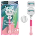 thumbnail image 2 of Venus SensitiveGlide Women’s Razor for Sensitive Skin, 2 Refill Razor Cartridges, 1 Reusable Metal Handle and Shower Holder, Aloe Bloom Scented, 2 of 13