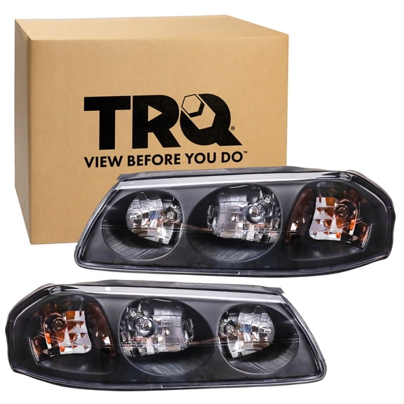 TRQ Headlight Assembly Set GM2502201 GM2503201 Fits 2000-2004 Chevrolet Impala