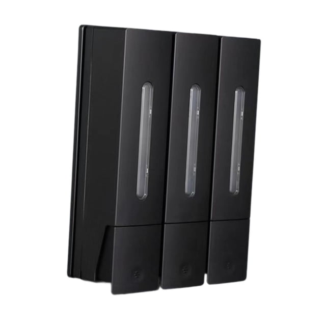 Dispensador de champú, elegante dispensador de loción para ducha, dispensador de jabón de pared Negro