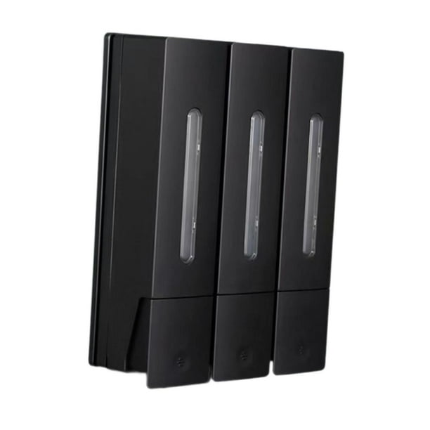 Dispensador de champú, elegante dispensador de loción para ducha, dispensador de jabón de pared Negro