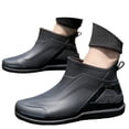 thumbnail image 2 of AUDeals Men's Short Tube Rain Boots Waterproof Non Slip Lightweight Ankle Garden Work Fishing Boating Boots, 2 of 4