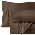 thumbnail image 6 of Bare Home Premium 1800 Collection 4-Piece Bed Sheet Set, King, Cocoa, 6 of 11
