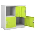 thumbnail image 6 of vidaXL Locker Cabinets 2 pcs Light Gray and Green 35.4"x17.7"x36.4" Steel, 6 of 8