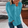 thumbnail image 2 of Chemises de Compression à Manches Longues pour Femmes à Col Rond Uni Plus Sweat-Shirt Oversize Ample Pulls à la Mode des Hauts Légers pour les Femmes de Grande Taille, 2 of 5